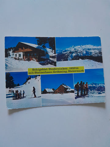 AK Schigebiet Stoderzinken mit Steinerhaus, Gröbming.