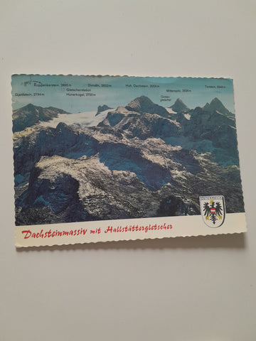 AK Dachsteinmassiv mit Hallstättergletscher.