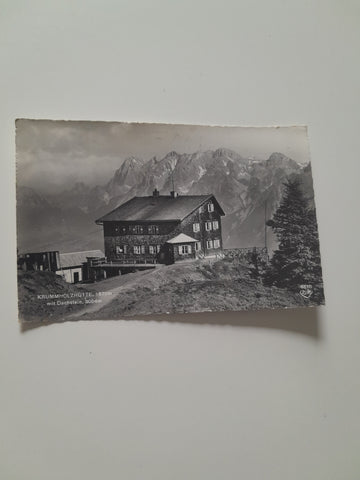 AK Krummholzhütte mit Dachstein.