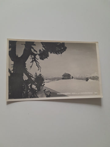 AK Krummholzhütte mit Hochkönigblick. (1923)