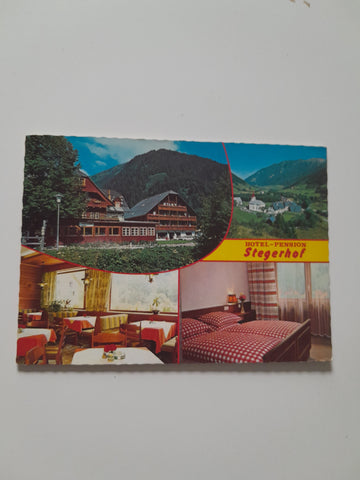 AK Donnersbachwald. Hotel Pension Stegerhof Inh.: Fam. Gürtler.