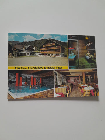 AK Donnersbachwald 46. Hotel Pension Stegerhof. Fam. Gürtler.