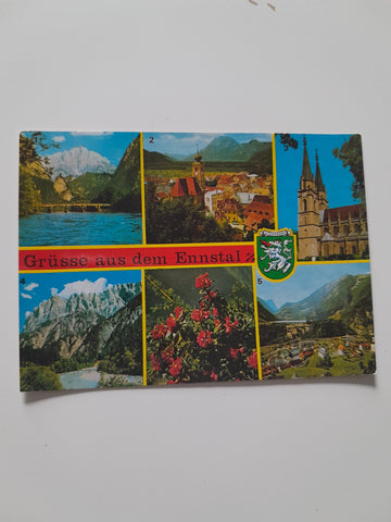 AK Grüsse aus dem Ennstal.