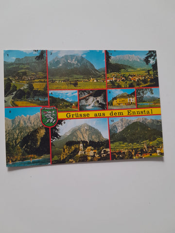 AK Grüsse aus dem Ennstal.