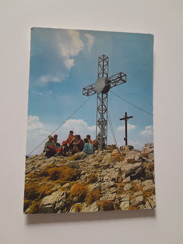 AK Gipfelkreuz auf der Planspitze im Gesäuse.
