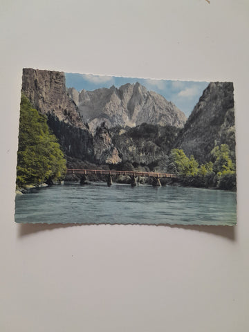 AK Gesäuse-Eingang. Laufferbrücke mit Gr. Ödstein.