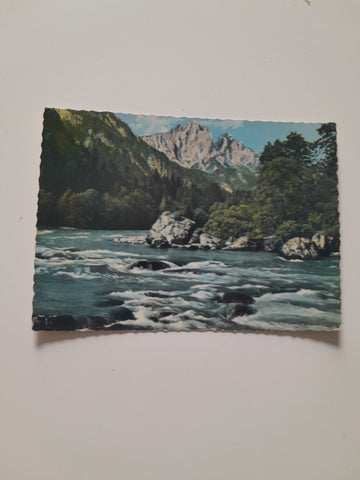 AK Gesäuse. Ennspartie mit Reichenstein.