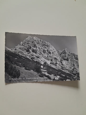 AK Gr. Buchstein. Gesäuse mit Hütte T.V.N. Steyr. (Naturfreunde) (1968)