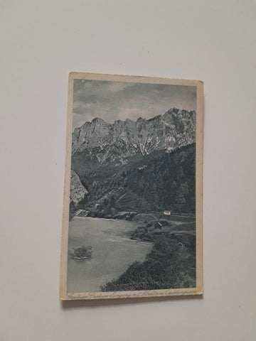AK Gesäuse. Gesäuse Eingang mit Hochtor u. Ödsteingruppe. (1922)