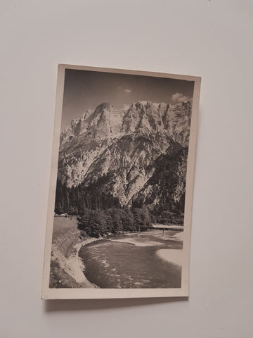 AK Ennstaler Kletterfahrten Serie I. Planspitze Nordwand Pichlweg. 1. Planspitze von der Haltestelle Johnsbach. (1926)