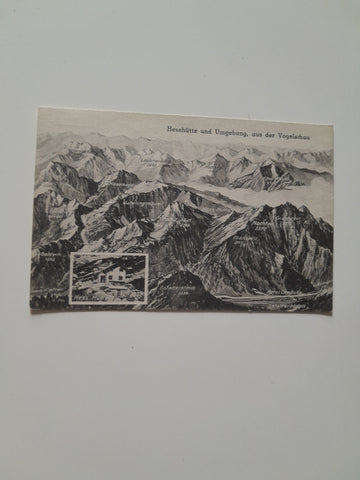 AK Hesshütte und Umgebung aus der Vogelschau. (1921)