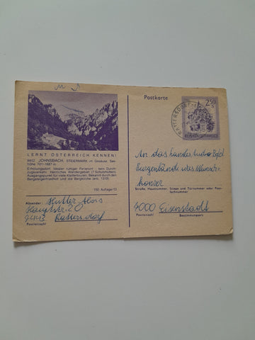 Postkarte Johnsbach.