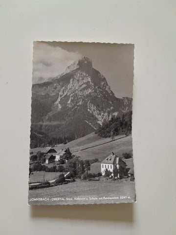 AK Johnsbach - Obertal, Kölblwirt u. Schule mit Reichenstein.