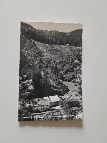 AK Johnsbach Donnerwirt mit Aufstieg zur Mödlingerhütte. (1955)