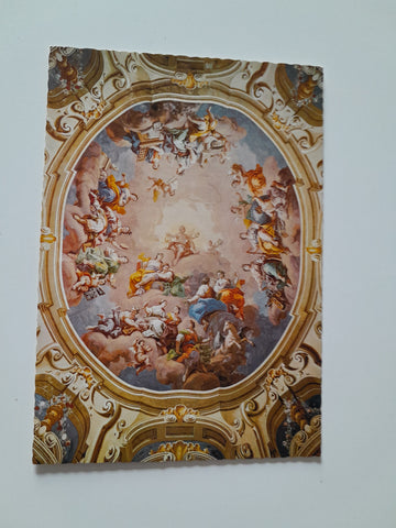 AK Stiftsbibliothek Admont. Deckenfresco v. Barth. Altomonte. "Die neun Musen mit der Technik und den Künsten"