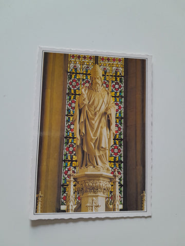 AK Benediktinerstift Admont. Blasius-Staue am Hochaltar der Stiftskirche.