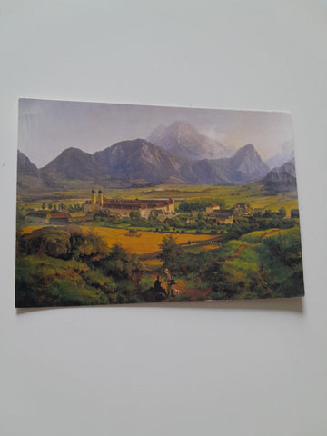 AK Anton Schiffer: Benediktinerstift Admont. Ölgemälde.