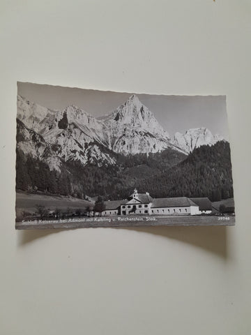 AK Schloß Kaiserau bei Admont mit Kalbling u. Reichenstein. (1966)