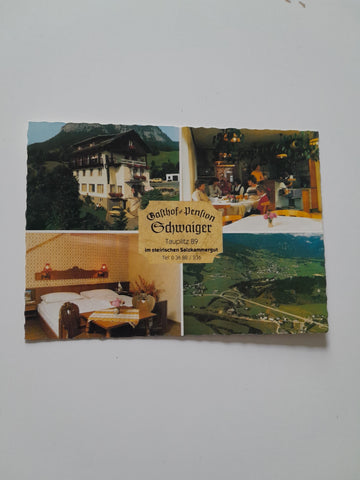 AK Tauplitz 89. Gasthof Pension Schwaiger.