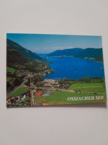 AK Ossiacher See mit Campingplatz Annenheim und Tenniscenter.