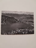 AK Annenheim am Ossiachersee mit St. Andrä, Burgruine Landskron und Karawanken.