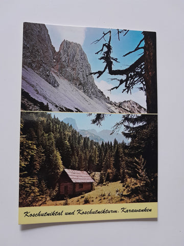 AK Koschutniktal und Koschutnikturm. Karawanken.