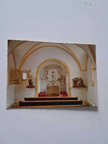 AK Maria Wörth. Winter- oder Rosenkranzkirche mit Schnitzplastik einer Beweinung Christi. Romanische Fresken.