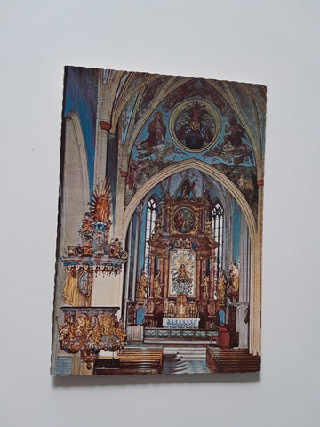 AK Dom und Wallfahrtskirche Maria Saal. Hochaltar und Kanzel.