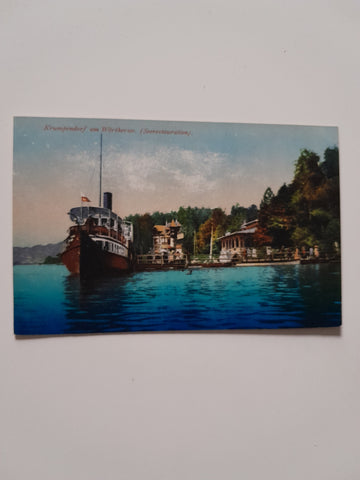 AK Krumpendorf am Wörthersee. Seerestauration. (1917)
