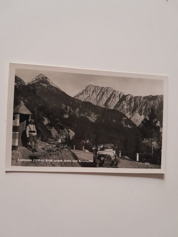 AK Loiblpass Blick gegen Baba und Koschutta.