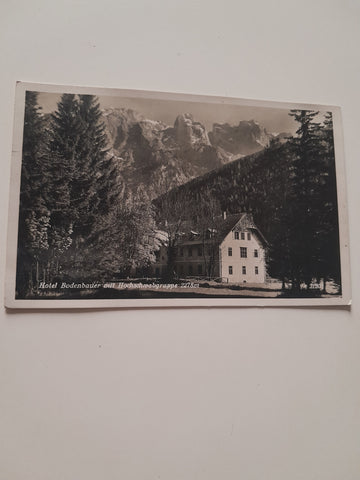 AK Hotel Bodenbauer mit Hochschwabgruppe. (1933)