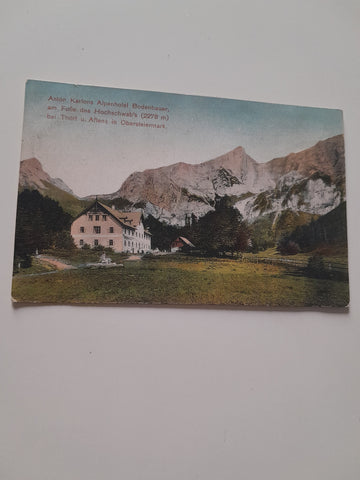 AK Anton Karlons Alpenhotel Bodenbauer am Fuße des Hochschwab's bei Thörl u. Aflenz. (1914)