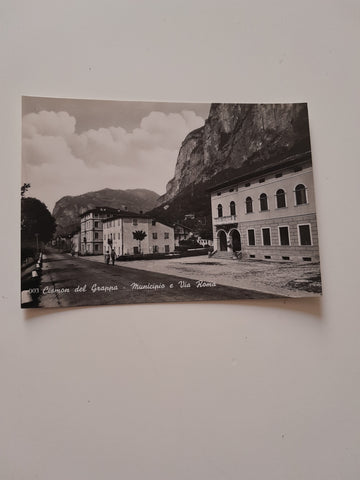 AK Cismon del Grappa. Municipio e Via Roma.