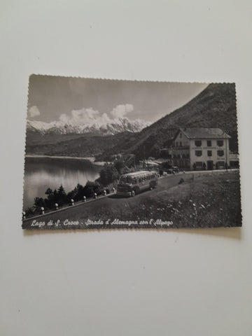AK Lago di S. Croce -Strada d'Alemagna con l'Alpago. Albergo Da Beppe Sello.