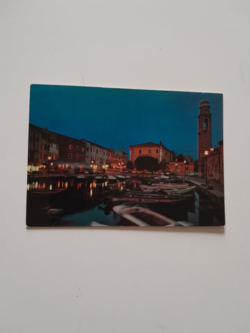 AK Lazise. Lago di Garda - il porto - Notturno.
