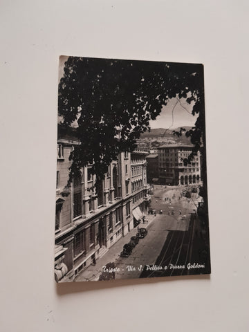 AK Trieste - Via S. Pellico e Piazza Goldoni.