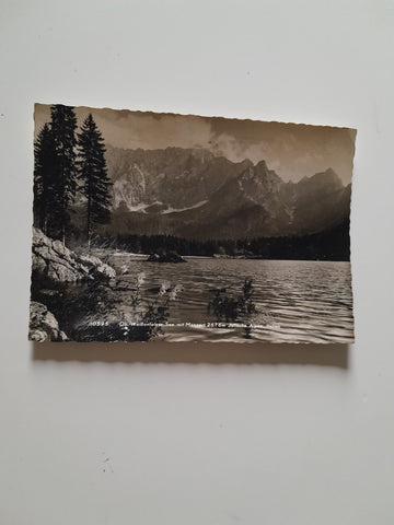 AK Ob. Weißenfelser See mit Mangart Julische Alpen.