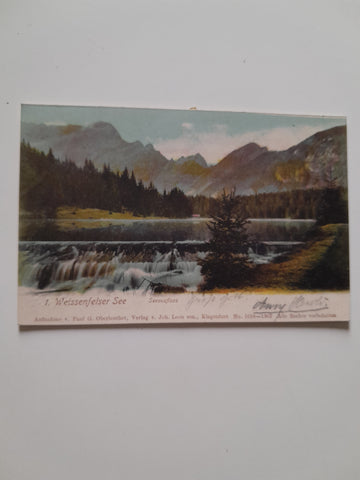 AK 1. Weissenfelser See. Seeausfluss. (1902)