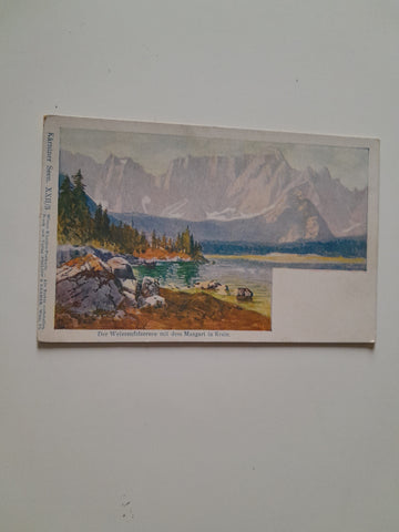 AK Der Weissenfelsersee mit dem Mangart in Krain.