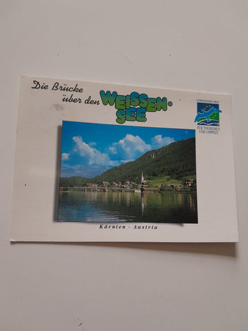 AK Die Brücke über dem Weißensee.