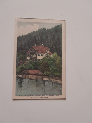 AK Seeboden am Millstättersee. Villa Platzer. Besitzerin: Fanny Hutter.