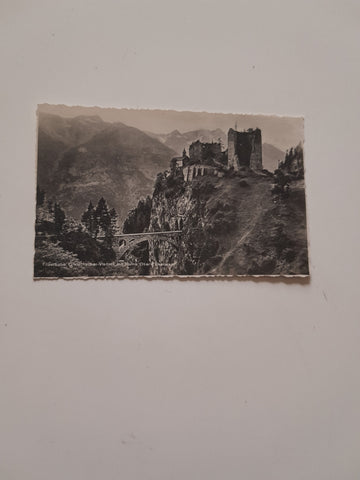 AK Tauerbahn. Gratschacher Viadukt mit Ruine Oberfalkenstein.