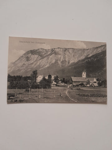 AK Oberschütt mit Dobratsch. (1910)