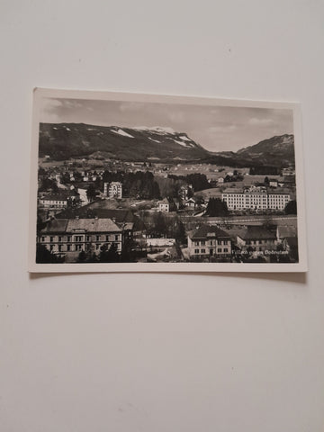 AK Villach gegen Dobratsch. (1950)