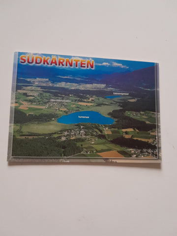 AK Panoramablick über Südkärnten. (Turnersee, Obersammelsdorf, Eberndorf...)