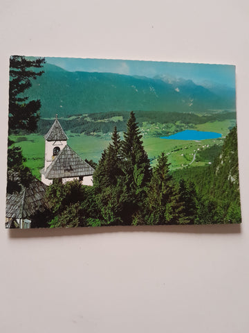 AK Wallfahrtskirche St. Steben im Gailtal. Blick auf den Pressegger-See.