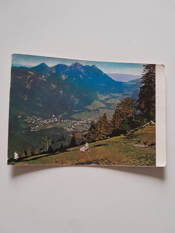 AK Blick von der Napalalm auf Weissbriach.