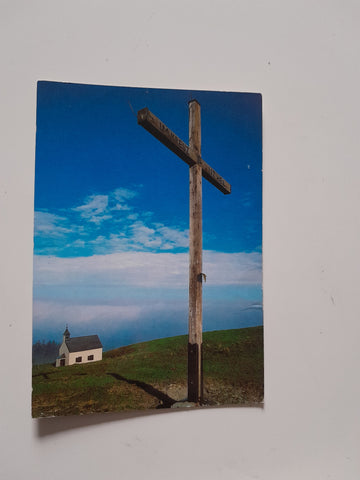 AK Gipfelkreuz und Kapelle auf der Alpe Hirshberg. Kloster Thalbach. Bregenz.
