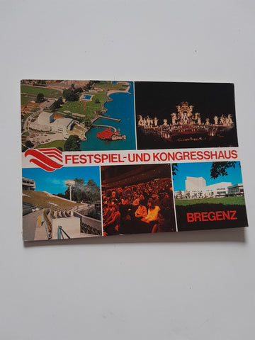 AK Bregenz am Bodensee. Festspiel und Kongresshaus.