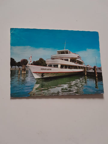 AK Bregenz am Bodensee. Motorschiff Vorarlberg.